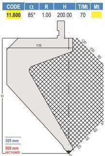 11.800 PUNZONI / PUNCHES AMADA - PROMECAM STYLE 85°