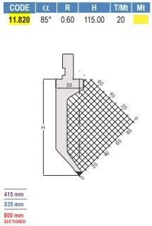 11.820 PUNZONI / PUNCHES AMADA - PROMECAM STYLE 85°