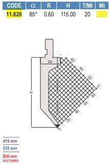 11.820 PUNZONI / PUNCHES AMADA - PROMECAM STYLE 85°