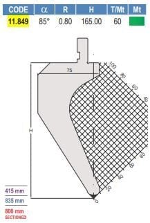 11.849 PUNZONI / PUNCHES AMADA - PROMECAM STYLE 85°