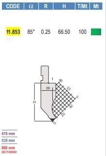 11.853 PUNZONI / PUNCHES AMADA - PROMECAM STYLE 75° / 85°