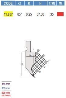 11.857 PUNZONI / PUNCHES AMADA - PROMECAM STYLE 75° / 85°