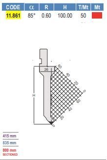 11.861 PUNZONI / PUNCHES AMADA - PROMECAM STYLE 75° / 85°