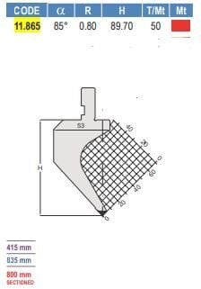 11.865 PUNZONI / PUNCHES AMADA - PROMECAM STYLE 75° / 85°