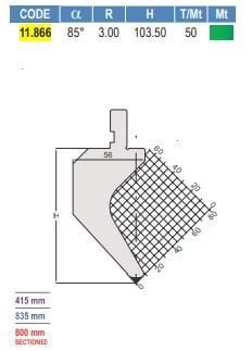 11.866 PUNZONI / PUNCHES AMADA - PROMECAM STYLE 85°