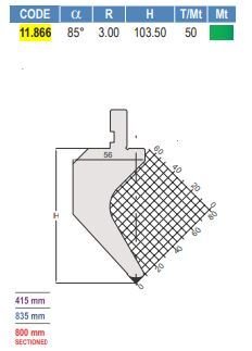 11.866 PUNZONI / PUNCHES AMADA - PROMECAM STYLE 85°