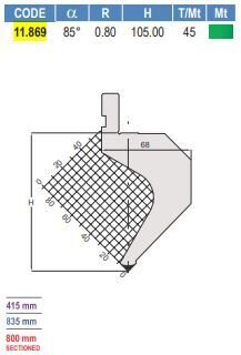 11.869 PUNZONI / PUNCHES AMADA - PROMECAM STYLE 85°