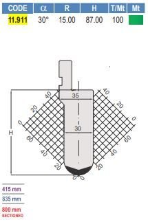 11.911 PUNZONI / PUNCHES AMADA - PROMECAM STYLE 30°