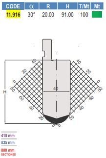 11.916 PUNZONI / PUNCHES AMADA - PROMECAM STYLE 30°
