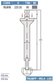 15.018 SUPPORTI PER INSERTI RAGGIATI / RADIUS INSERTS HOLDERS AMADA - TRUMPF - WILA - BYSTRONIC - LVD - EHT - WEINBRENNER STYLE