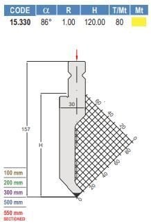 15.330 PUNZONI / PUNCHES TRUMPF STYLE 60° / 80° / 86°