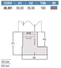 20.201 SUPPORTI MATRICI / DIES HOLDERS - 2V AMADA - PROMECAM STYLE