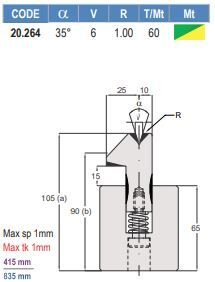 20.264 MATRICI PIEGASCHIACCIA / HEMMING DIES AMADA STYLE