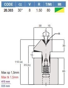 20.303 MATRICI PIEGASCHIACCIA / HEMMING DIES AMADA STYLE