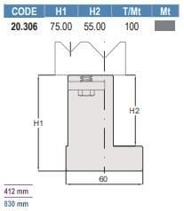 20.306 SUPPORTI MATRICI / DIES HOLDERS - 2V AMADA - PROMECAM STYLE