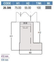 20.306 SUPPORTI MATRICI / DIES HOLDERS - 2V AMADA - PROMECAM STYLE
