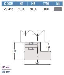 20.316 SUPPORTI MATRICI / DIES HOLDERS - 2V AMADA - PROMECAM STYLE