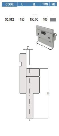 50.512 INTERMEDIARI REGISTRABILI / ADJUSTABLES INTERMEDIATES AMADA - PROMECAM STYLE STAFFE NON COMPRESE / CLAMP PLATES NOT INCLUDED