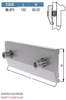 50.571 STAFFE REGISTRABILI E FISSE / CLAMP PLATES FOR ADAPTERS