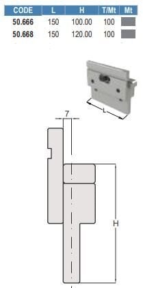 50.668 INTERMEDIARI REGISTRABILI / ADJUSTABLES INTERMEDIATES AMADA - PROMECAM STYLE STAFFE NON COMPRESE / CLAMP PLATES NOT INCLUDED