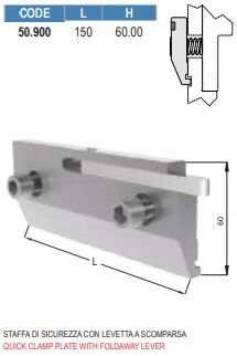 50.900 STAFFE REGISTRABILI E FISSE / CLAMP PLATES FOR ADAPTERS