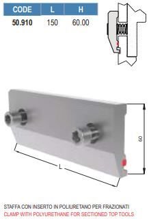 50.910 STAFFE REGISTRABILI E FISSE / CLAMP PLATES FOR ADAPTERS